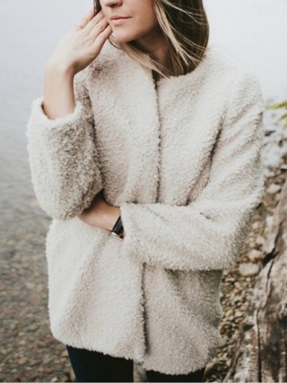 Wilfred Cream Sherpa Coat - Super Plush & Warm (S)